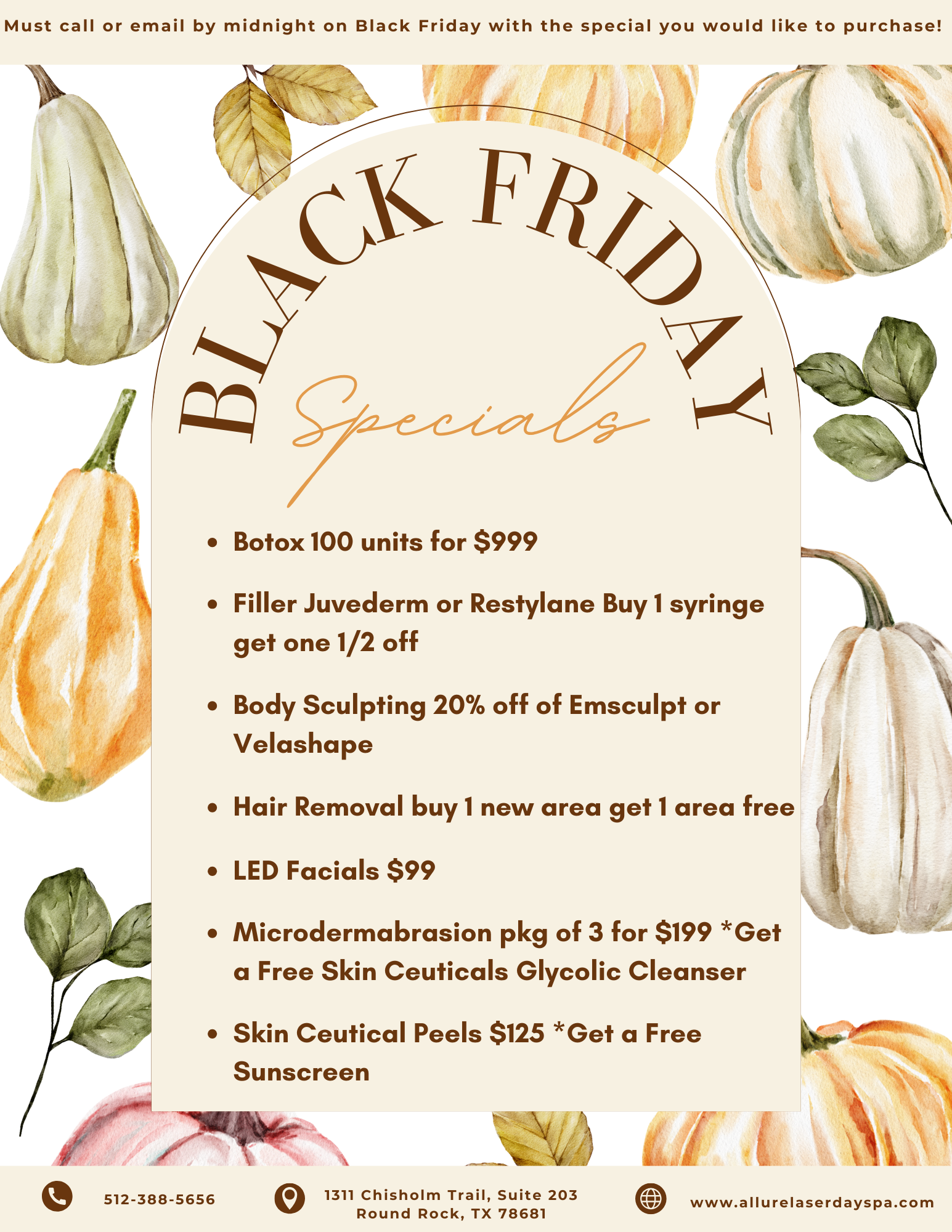 July Monthly Specials