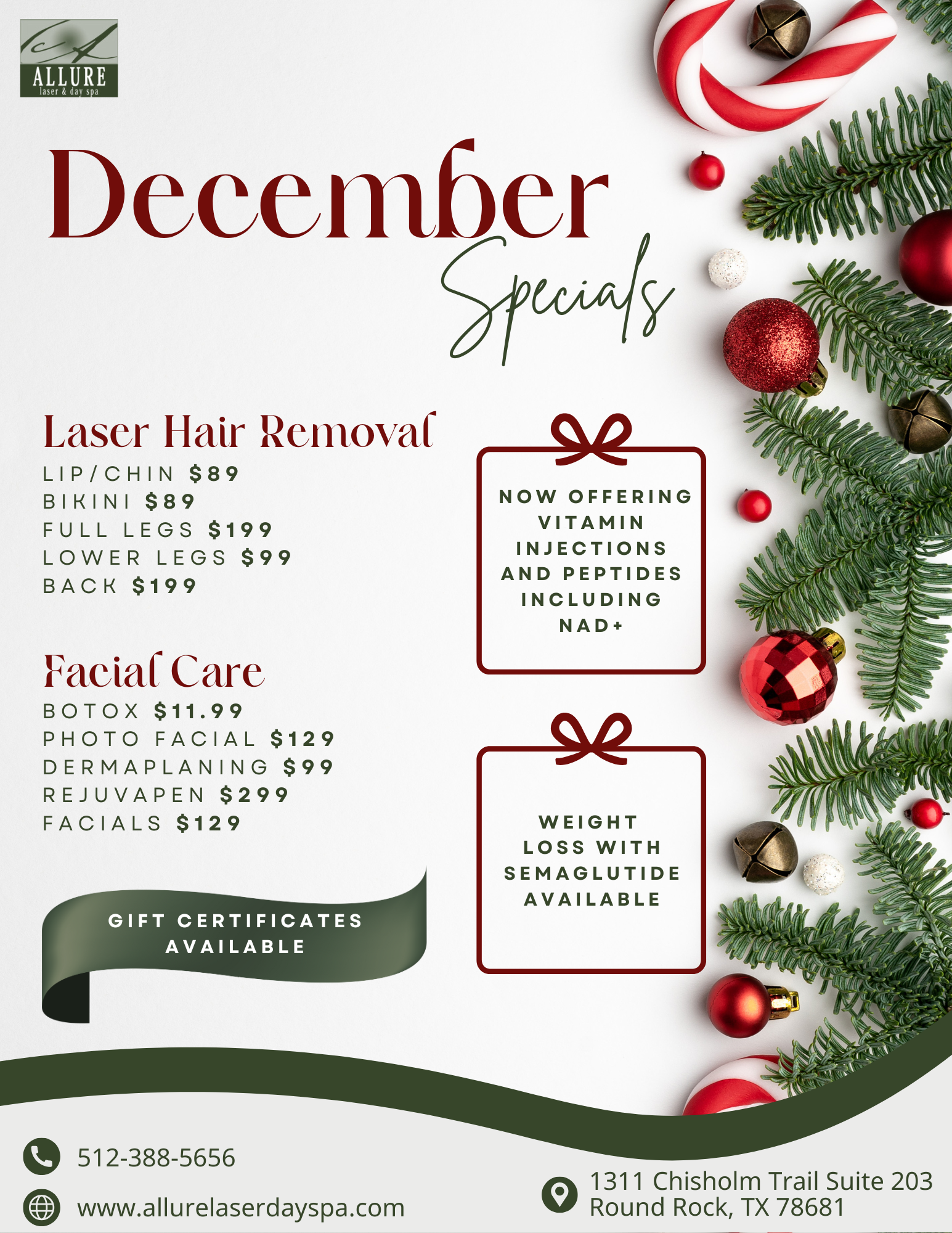 July Monthly Specials